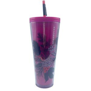 Starbucks Holiday Christmas 2021 Red Pinecone 24oz Tumbler-Color‎ Changing